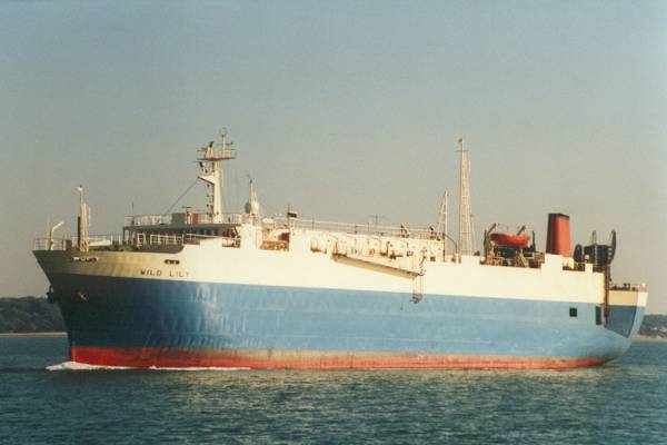 Photograph of the vessel  Wild Lily pictured arriving in Southampton on 22nd October 1997