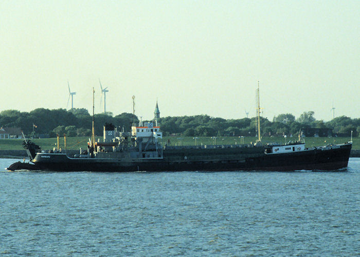 Photograph of the vessel  Wilhelm Krüger pictured on the River Elbe on 9th June 1997