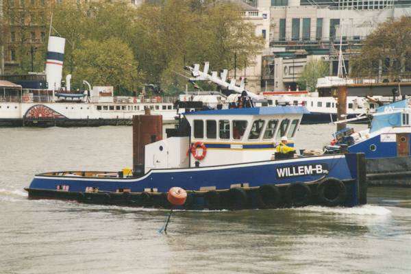 Photograph of the vessel  Willem-B Sr pictured in London on 11th April 1997