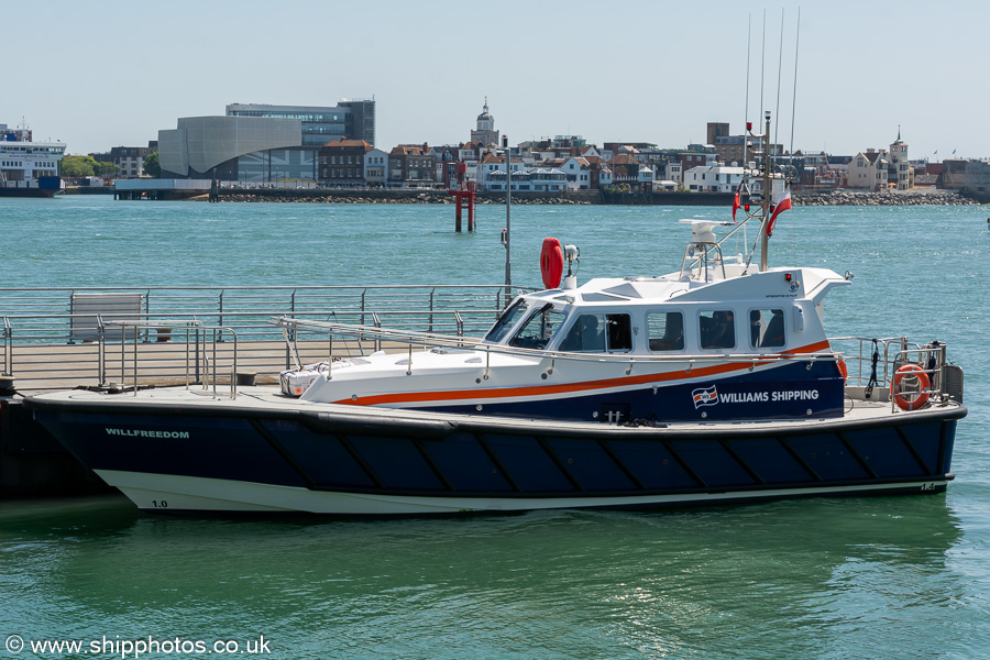 Photograph of the vessel pv Willfreedom pictured at Gosport on 7th July 2023