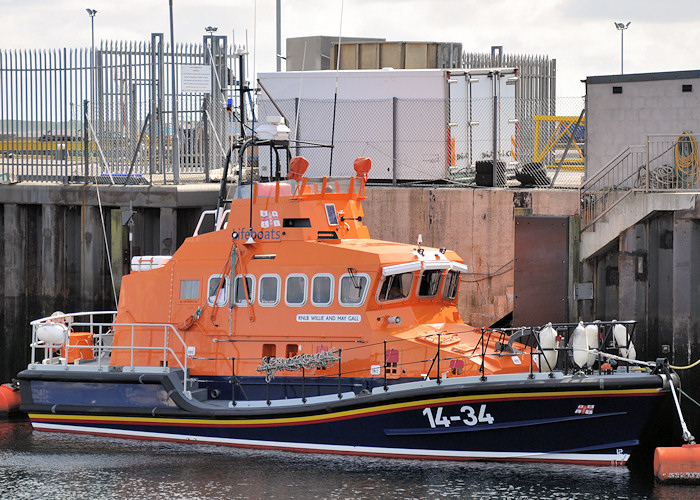 Photograph of the vessel RNLB Willie and May Gall pictured at Fraserburgh on 15th April 2012