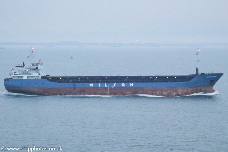 Photograph of the vessel  Wilson Brest pictured on the Westerschelde passing Vlissingen on 21st June 2002