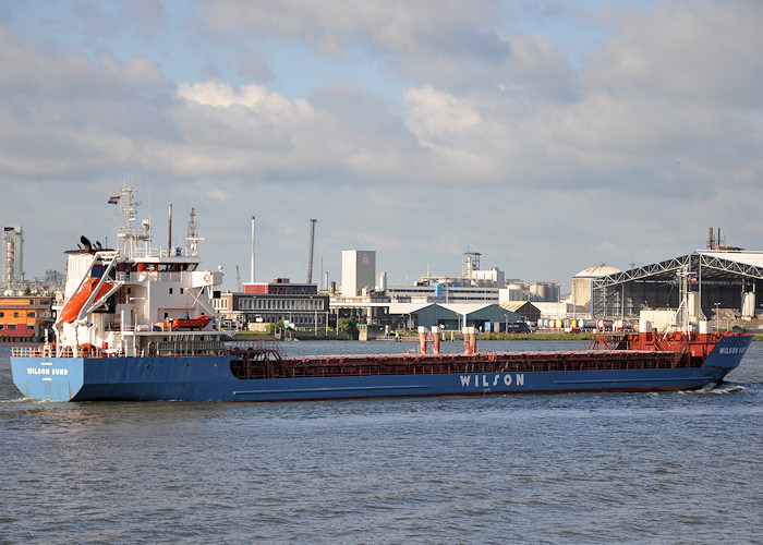Photograph of the vessel  Wilson Sund pictured passing Vlaardingen on 25th June 2012