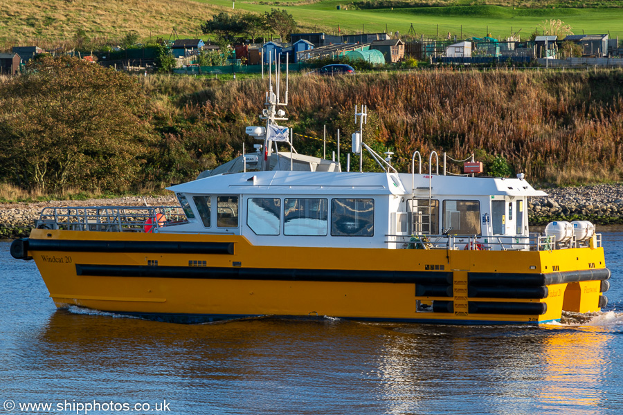 Windcat 20 pictured departing Aberdeen on 12th October 2021