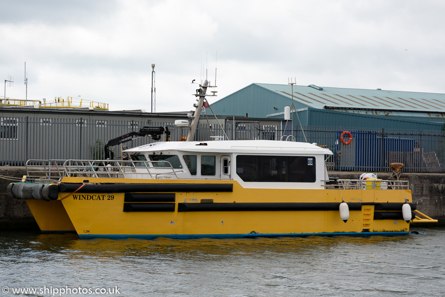 Photograph of the vessel  Windcat 29 pictured in Brocklebank Dock, Liverpool on 25th June 2016