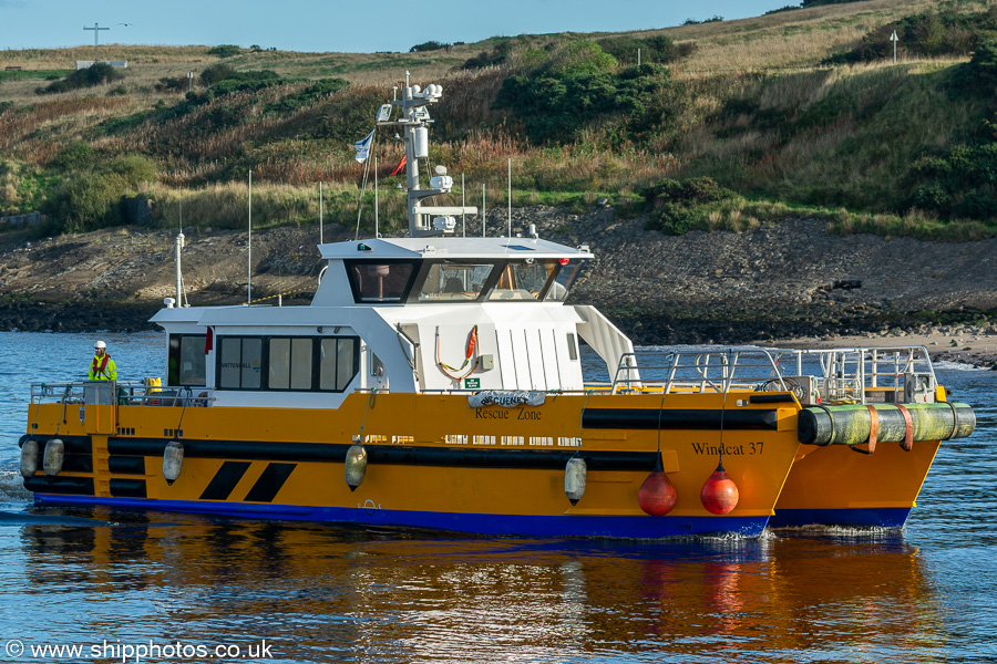 Windcat 37 pictured arriving at Aberdeen on 12th October 2021