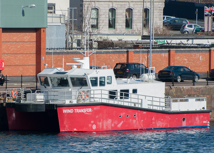 Photograph of the vessel  Wind Transfer pictured at Barrow-in-Furness on 23rd March 2014