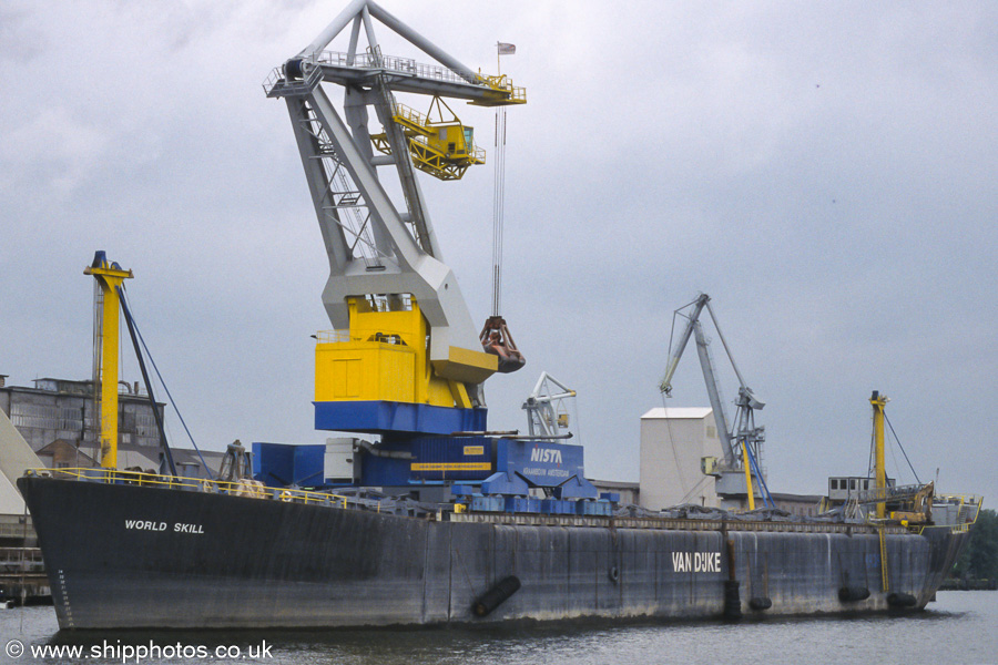 Photograph of the vessel  World Skill pictured on the IJ at Amsterdam on 16th June 2002