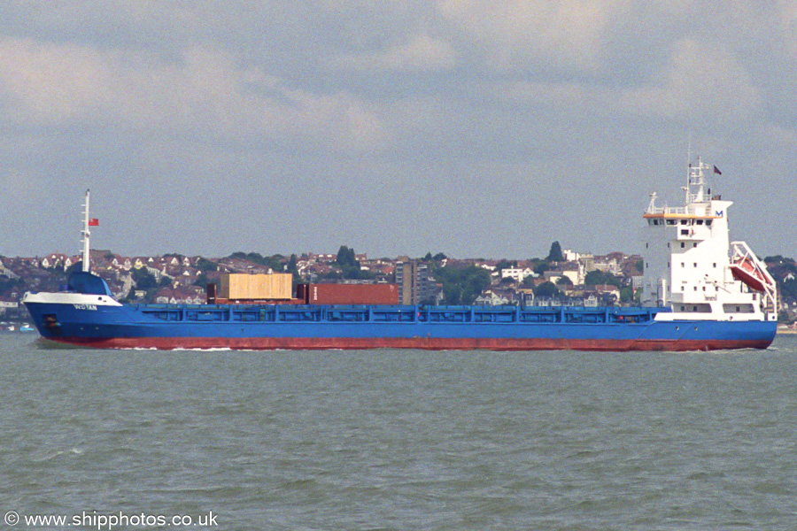 Photograph of the vessel  Wotan pictured on Sea Reach, River Thames on 1st September 2001
