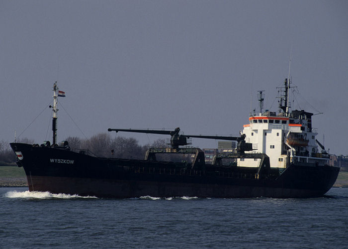 Photograph of the vessel  Wyszkow pictured on the Nieuwe Waterweg on 14th April 1996