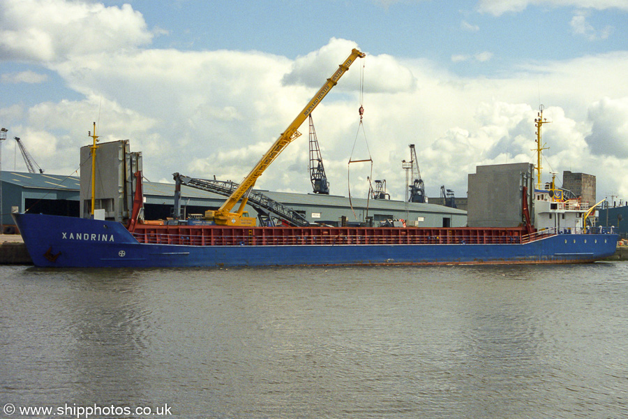 Photograph of the vessel  Xandrina pictured at Leith on 12th May 2003