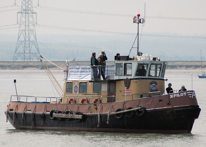 Photograph of the vessel pv X-Pilot pictured on the River Medway on 22nd May 2010
