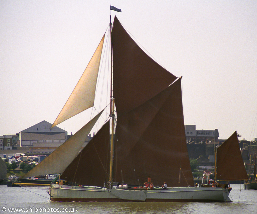 Photograph of the vessel sb Xylonite pictured at Gravesend on 17th June 1989