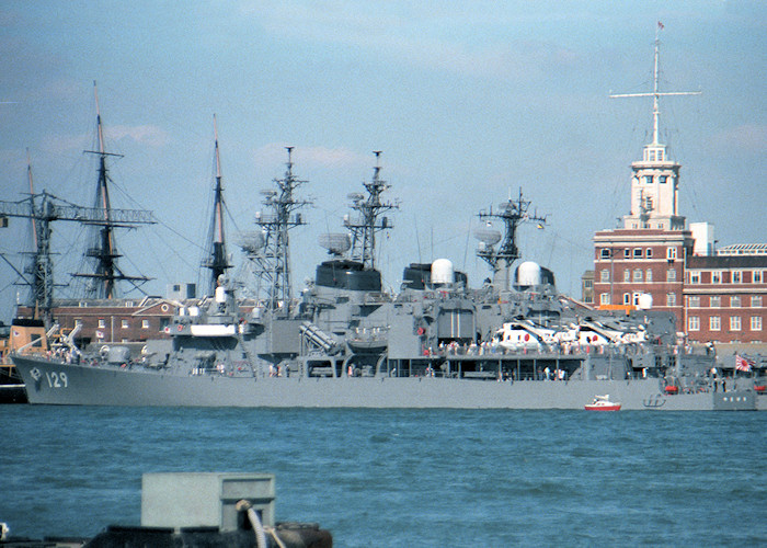 Photograph of the vessel JDS Yamayuki pictured at Portsmouth Naval Base on 15th August 1987