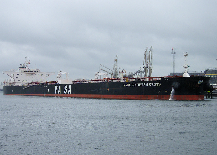 Photograph of the vessel  Yasa Southern Cross pictured in the Calandkanaal, Europoort on 24th June 2012