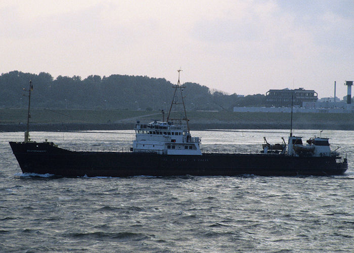 Photograph of the vessel  Yekaterinburg pictured on the River Elbe on 25th August 1995