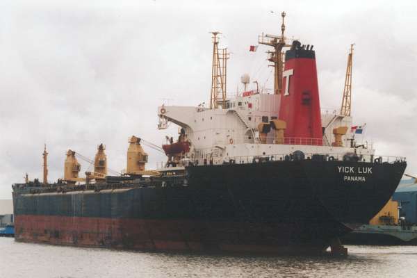 Photograph of the vessel  Yick Luk pictured departing Liverpool on 4th August 2000