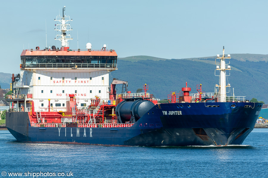 Photograph of the vessel  YM Jupiter pictured passing Greenock on 21st May 2024