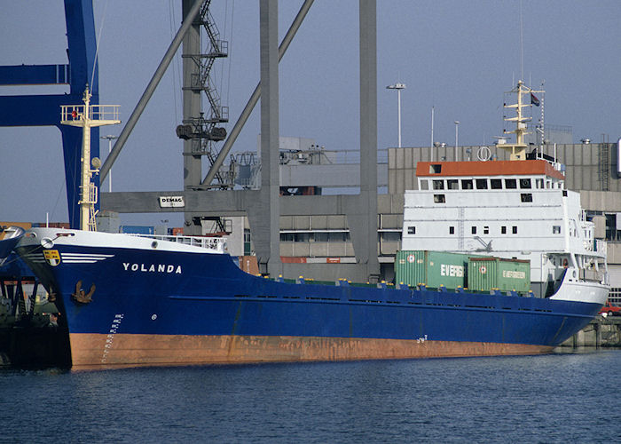 Photograph of the vessel  Yolanda pictured in Prinses Beatrixhaven, Rotterdam on 27th September 1992