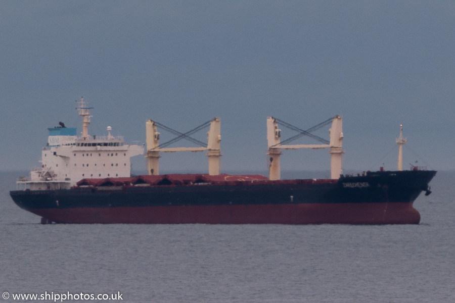 Photograph of the vessel  Zarechensk pictured at anchor off Tynemouth on 9th December 2016