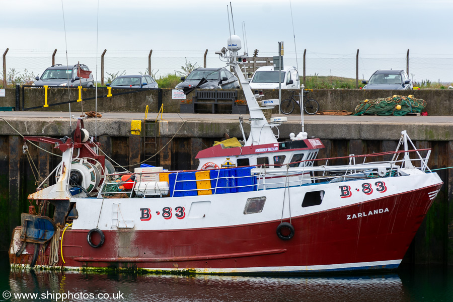 Photograph of the vessel fv Zarlanda  pictured at Portavogie on 29th June 2023