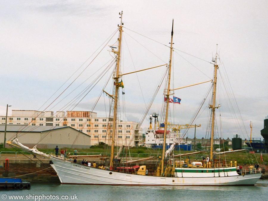 Photograph of the vessel  Zawisza Czarny pictured in Ramsden Dock, Barrow-in-Furness on 12th June 2004
