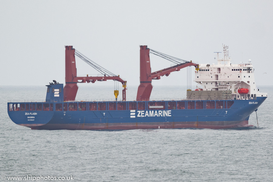 Photograph of the vessel  Zea Flash pictured at anchor off Tynemouth on 27th April 2019