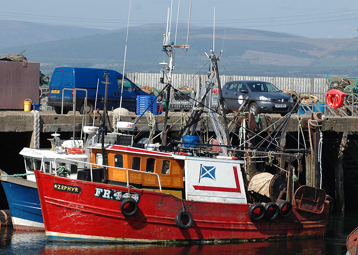 Photograph of the vessel fv Zephyr pictured at Cromarty on 27th April 2011