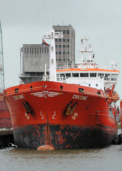 Photograph of the vessel  Zircone pictured in Botlek, Rotterdam on 20th June 2010