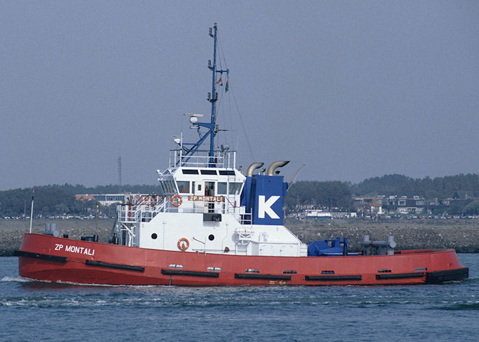 Photograph of the vessel  ZP Montali pictured on the Nieuwe Waterweg on 27th September 1992
